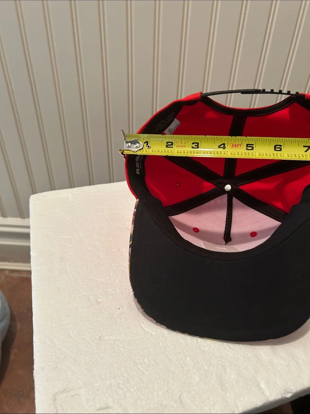 Roblox Gamer Logo Red Snapback Hat with vibrant multiple character Brim size OS